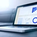 Portátil con datos de IA